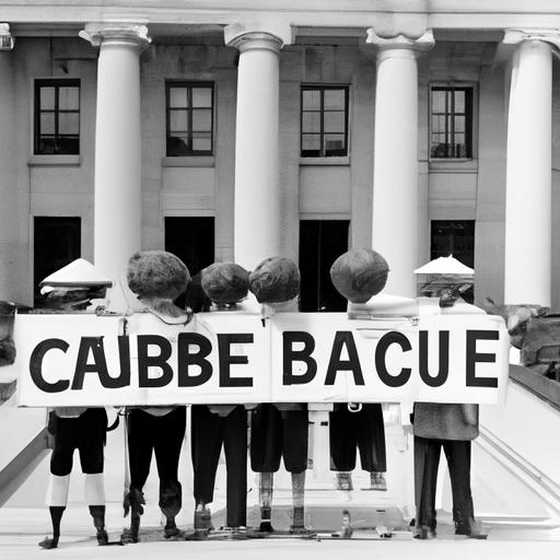 Activists protesting the use of the term muff cabbage.