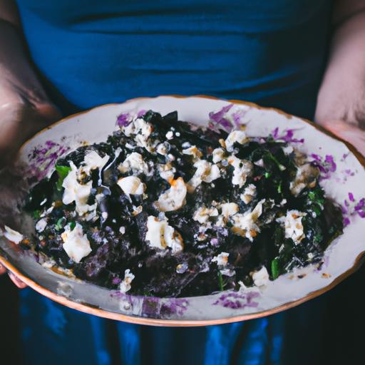 Elevate your salad game with this delicious black cabbage and feta cheese recipe