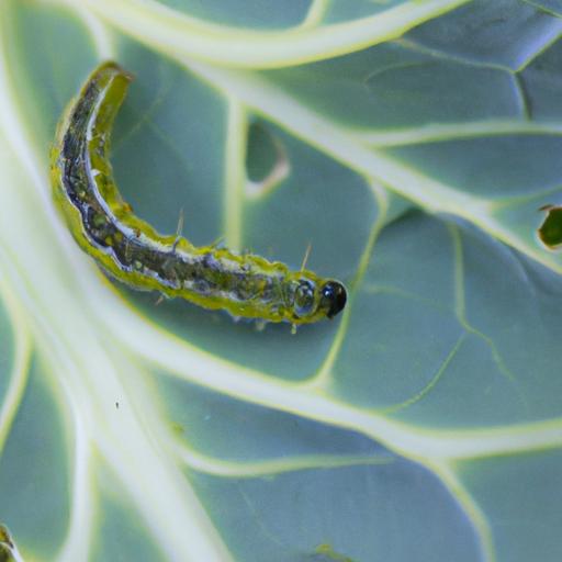 Cabbage worms are typically green and have a distinct striped pattern.