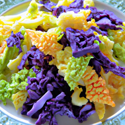 A colorful and healthy side dish made of cabbage and other vegetables