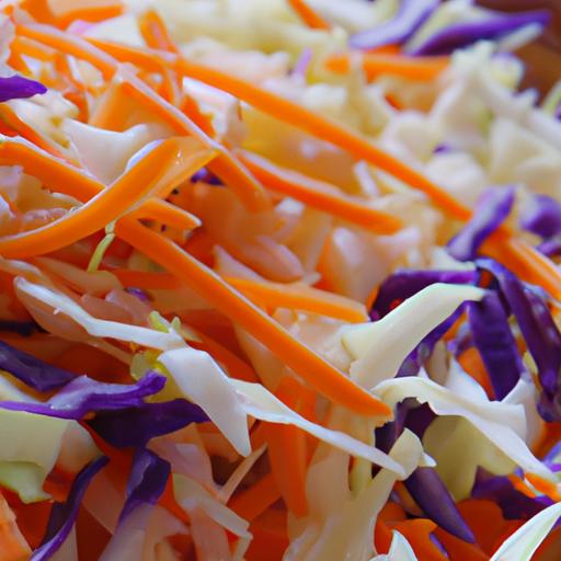 Coleslaw is a tasty and easy way to incorporate cabbage and carrots into your diet.
