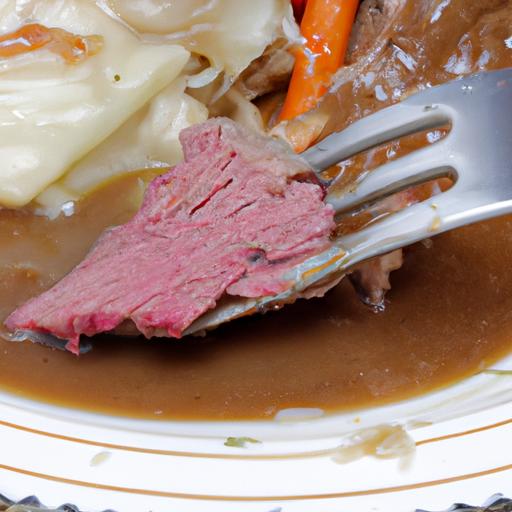 Savor the flavors of our slow-cooked corned beef and cabbage
