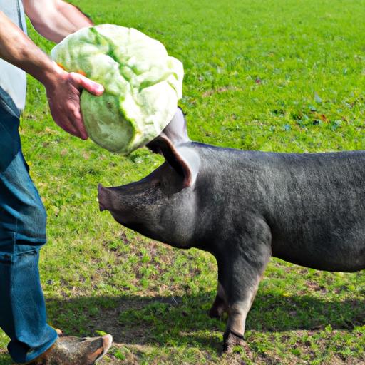 It's important to properly prepare and portion cabbage before feeding it to pigs.