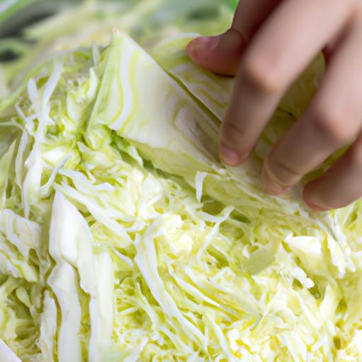 Hand-shredding your napa cabbage gives you control over the size and texture of your cuts.