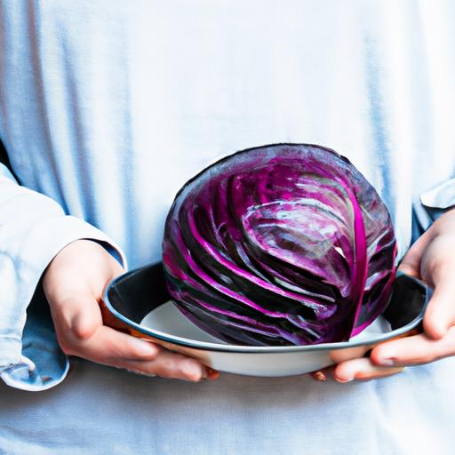 Red cabbage is a nutritious vegetable for humans and rabbits alike.