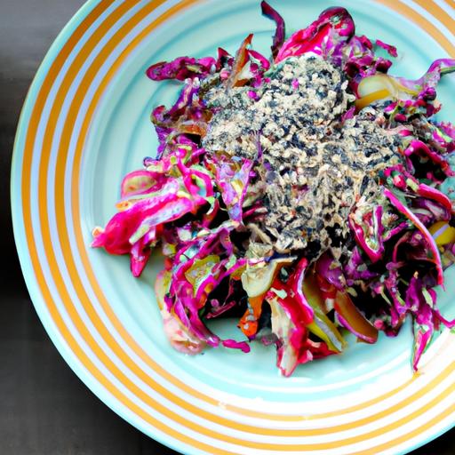 Adding pickled red cabbage to your salad is an easy way to reap its benefits!