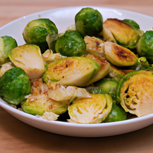 Roasted cabbage and brussels sprouts make a healthy and delicious side dish.