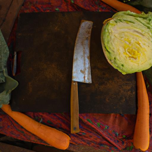 Chopping fresh cabbage and carrots is the perfect prep for a healthy and hearty meal.