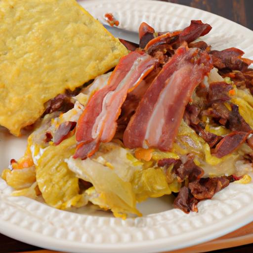 Smothered cabbage pairs well with savory dishes like bacon and cornbread.