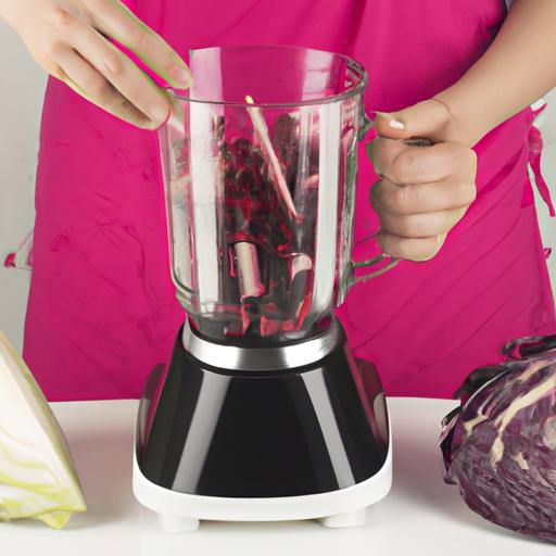 Making beet and cabbage juice is easy with a blender